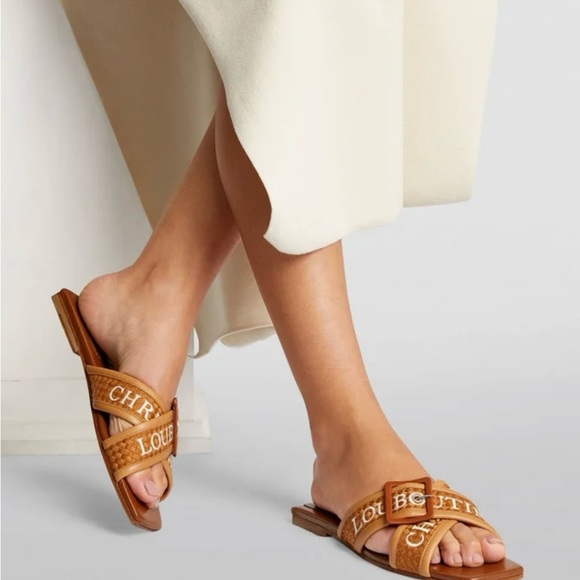 Christian Louboutin Brown Slide Sandals - Picture 9 of 9